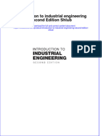 PDF Introduction To Industrial Engineering Second Edition Shtub Ebook Full Chapter