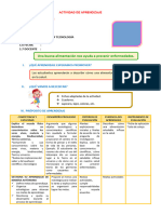 D3 A1 SESION CT. Una Buena Alimentación Nos Ayuda A Prevenir Enfermedades.