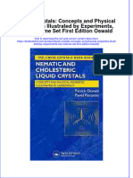 Textbook Liquid Crystals Concepts and Physical Properties Illustrated by Experiments Two Volume Set First Edition Oswald Ebook All Chapter PDF