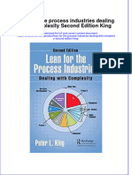 PDF Lean For The Process Industries Dealing With Complexity Second Edition King Ebook Full Chapter