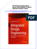 Full Chapter Integrated Design Engineering Interdisciplinary and Holistic Product Development Sandor Vajna PDF