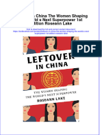 Textbook Leftover in China The Women Shaping The World S Next Superpower 1St Edition Roseann Lake Ebook All Chapter PDF