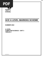 June 2022 MS - Unit 3 WJEC Computer Science A-Level