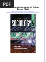 Full Chapter Introduction To Sociology 5Th Edition George Ritzer PDF