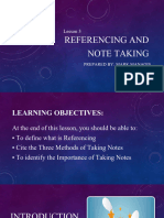 Lesson 3. Referencing and Note Taking Skills (Purposive Communication)