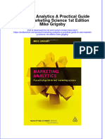 PDF Marketing Analytics A Practical Guide To Real Marketing Science 1St Edition Mike Grigsby Ebook Full Chapter