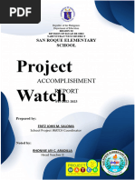 Project Watch Accomplishment Report