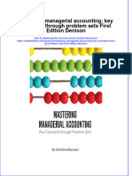 PDF Mastering Managerial Accounting Key Concepts Through Problem Sets First Edition Denison Ebook Full Chapter