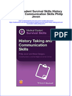 PDF Medical Student Survival Skills History Taking and Communication Skills Philip Jevon Ebook Full Chapter