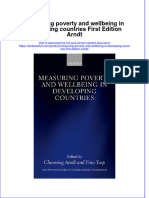 Textbook Measuring Poverty and Wellbeing in Developing Countries First Edition Arndt Ebook All Chapter PDF