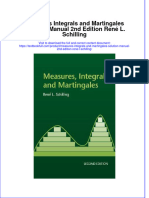 Textbook Measures Integrals and Martingales Solution Manual 2Nd Edition Rene L Schilling Ebook All Chapter PDF