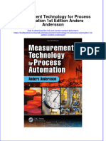 Textbook Measurement Technology For Process Automation 1St Edition Anders Andersson Ebook All Chapter PDF