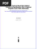 PDF Koren Talmud Bavli Noe Edition Volume 30 Sandhedrin Part 2 Hebrew English Color Adin Steinsaltz Ebook Full Chapter