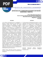 Importancia de La Formación de Docentes Con Función Supervisora y Directiva