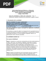 Guia de Actividades y Rúbrica de Evaluación - Unidad 3 - Reto 5 - Distribución Espacial, Temporal Del Componente Vegetal y Animal