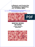 Full Chapter Marketing Rhetoric and Control The Magical Foundations of Marketing Theory 1St Edition Miles PDF