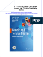 Textbook Muscle and Tendon Injuries Evaluation and Management 1St Edition Gian Luigi Canata Ebook All Chapter PDF