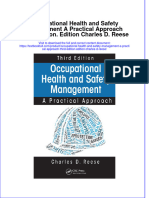 Textbook Occupational Health and Safety Management A Practical Approach Third Edition Edition Charles D Reese Ebook All Chapter PDF