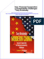 Full Chapter Modern China Financial Cooperation For Solving Sustainability Challenges Cary Krosinsky PDF