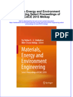 PDF Materials Energy and Environment Engineering Select Proceedings of Icace 2015 Meikap Ebook Full Chapter