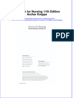 PDF Nutrition For Nursing 11Th Edition Archer Knippa Ebook Full Chapter