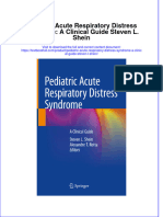 PDF Pediatric Acute Respiratory Distress Syndrome A Clinical Guide Steven L Shein Ebook Full Chapter