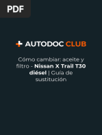 Cómo Cambiar - Aceite y Filtro - Nissan X Trail T30 Diésel - Guía de Sustitución