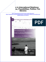 PDF Pessimism in International Relations Provocations Possibilities Politics Tim Stevens Ebook Full Chapter