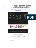 PDF Philosophy Asking Questions Seeking Answers 1St Edition Stephen Stich Ebook Full Chapter