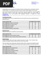 MS Forensic Science Course Plan