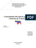 Conocimiento Del Espacio Geográfico e Historia de Venezuela