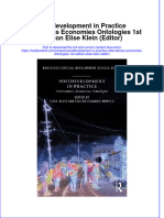 PDF Postdevelopment in Practice Alternatives Economies Ontologies 1St Edition Elise Klein Editor Ebook Full Chapter