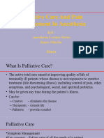 Palliative Care and Pain Management in Anesthesia