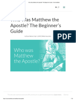 Who Was Matthew The Apostle - The Beginner's Guide - OverviewBible