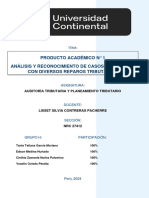 Producto Académico #1 Análisis Y Reconocimiento de Casos Vinculados Con Diversos Reparos Tributarios