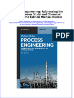 PDF Process Engineering Addressing The Gap Between Study and Chemical Industry 2Nd Edition Michael Kleiber Ebook Full Chapter