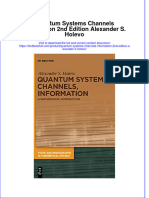 PDF Quantum Systems Channels Information 2Nd Edition Alexander S Holevo Ebook Full Chapter