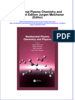 PDF Nonthermal Plasma Chemistry and Physics 1St Edition Jurgen Meichsner Editor Ebook Full Chapter