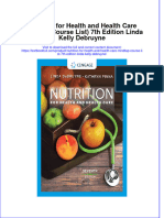 PDF Nutrition For Health and Health Care Mindtap Course List 7Th Edition Linda Kelly Debruyne Ebook Full Chapter