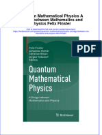 Textbook Quantum Mathematical Physics A Bridge Between Mathematics and Physics Felix Finster Ebook All Chapter PDF