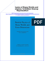 Textbook Particle Physics of Brane Worlds and Extra Dimensions 1St Edition Sreerup Raychaudhuri Ebook All Chapter PDF