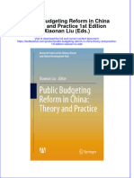 PDF Public Budgeting Reform in China Theory and Practice 1St Edition Xiaonan Liu Eds Ebook Full Chapter