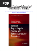 Full Chapter Positive Psychology in Second and Foreign Language Education 1St Edition Katarzyna Budzinska PDF