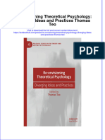 PDF Re Envisioning Theoretical Psychology Diverging Ideas and Practices Thomas Teo Ebook Full Chapter