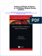 PDF Phytochemistry of Plants of Genus Phyllanthus 1St Edition Brijesh Kumar Author Ebook Full Chapter