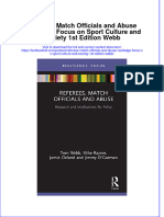 Full Chapter Referees Match Officials and Abuse Routledge Focus On Sport Culture and Society 1St Edition Webb PDF