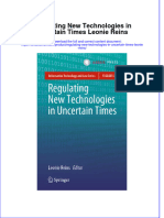 PDF Regulating New Technologies in Uncertain Times Leonie Reins Ebook Full Chapter