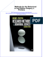 PDF Research Methods For The Behavioral Sciences 2Nd Edition Gregory J Privitera Ebook Full Chapter