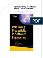 PDF Rethinking Productivity in Software Engineering Caitlin Sadowski Ebook Full Chapter