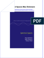 Textbook Spectral Spaces Max Dickmann Ebook All Chapter PDF